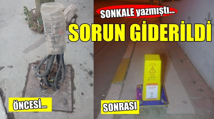 SONKALE yazmıştı... Urla'da pet şişeli elektrik kablolarına müdahale!