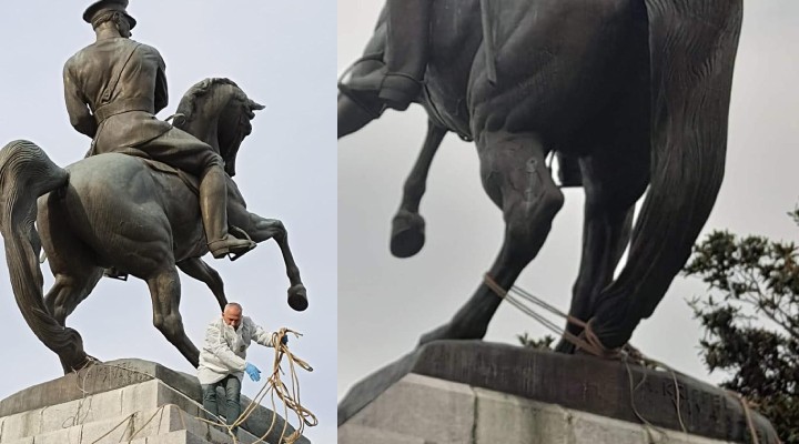 Samsun'da Atatürk anıtına saldırı!