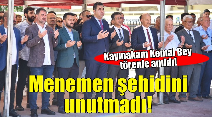 Şehit Kaymakam Kemal Bey törenle anıldı!