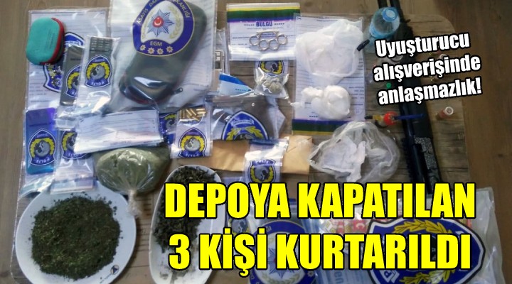 Silah zoruyla depoya kapatılan 3 kişi kurtarıldı