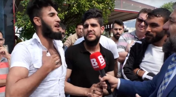 'Kafa keseceğim' diyen Suriyeli gözaltına alındı