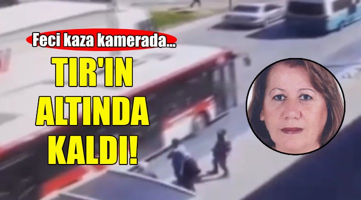 TIR'ın altında kaldı... Feci kaza kamerada!