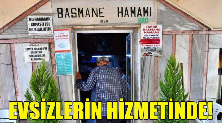 Tarihi hamam evsizlerin hizmetinde!