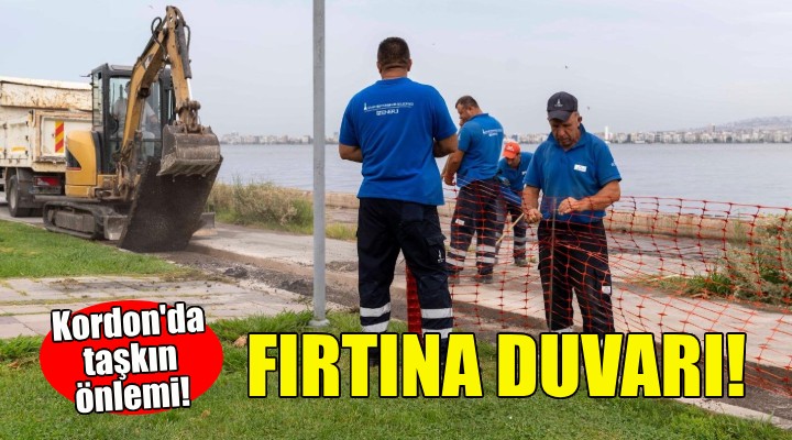 Taşkın önlemi... Kordon'a fırtına duvarı!