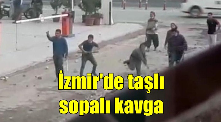 Taşlı sopalı 'hurda' kavgası kamerada