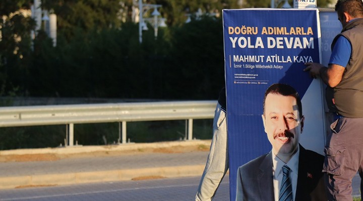 Torbalı'da AK Partili Kaya'nın izinsiz asılan pankartları kaldırılıyor!