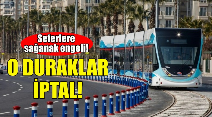 Tramvay seferlerine sağanak engeli!