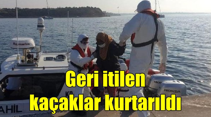 Türk kara sularına geri itilen 26 sığınmacı kurtarıldı