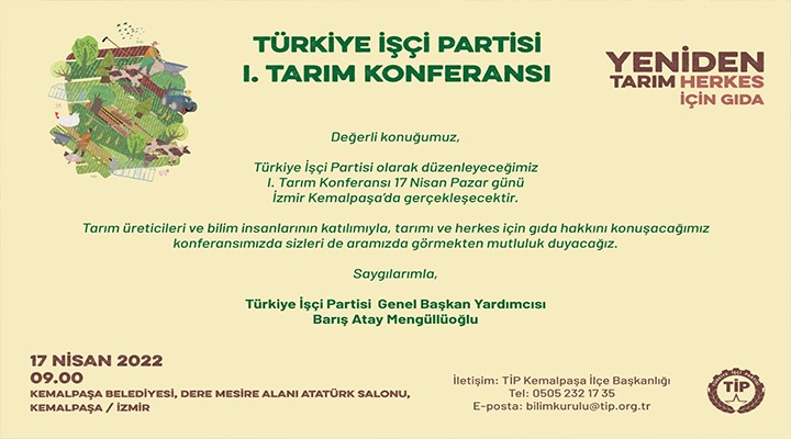 Türkiye İşçi Partisi'nden İzmir'de Tarım Konferansı