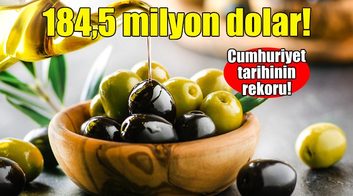 Türkiye'nin sofralık zeytin ihracatı 184,5 milyon doları buldu!