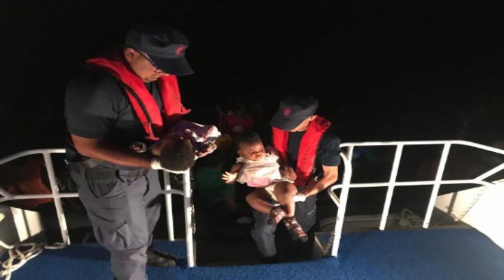Urla'da 55 kaçak göçmen yakalandı