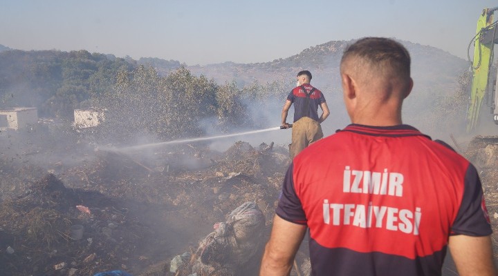 Urla'da çıkan yangına müdahale sürüyor