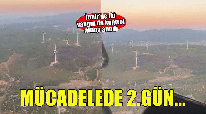 Urla'daki orman yangını ikinci gününde söndürüldü