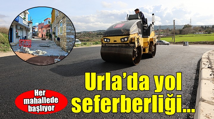 Urla'da yol yenileme çalışmaları başladı..