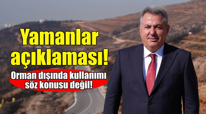 Vali Elban'dan Yamanlar açıklaması: Orman dışında kullanımı söz konusu değil!