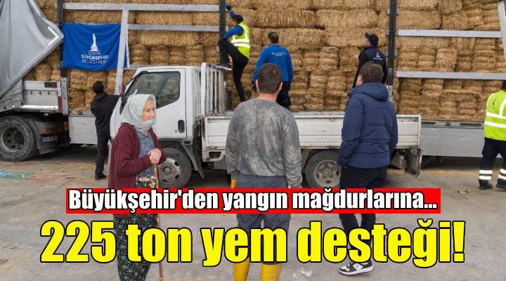 Yangın mağduru çiftçilere 225 ton yem desteği!