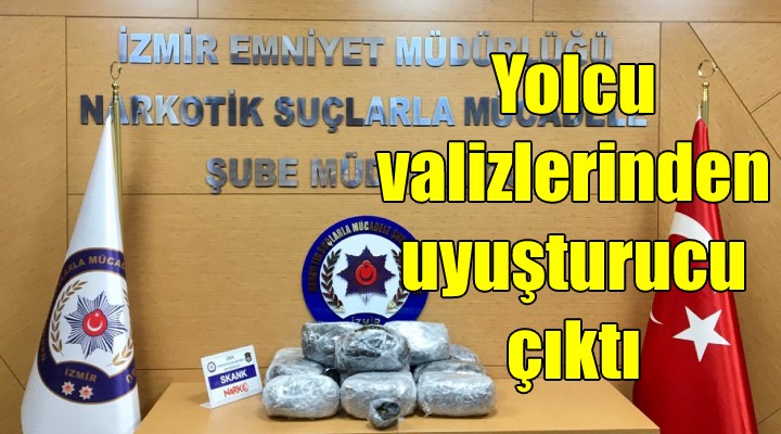 Yolcu valizlerinden uyuşturucu çıktı!