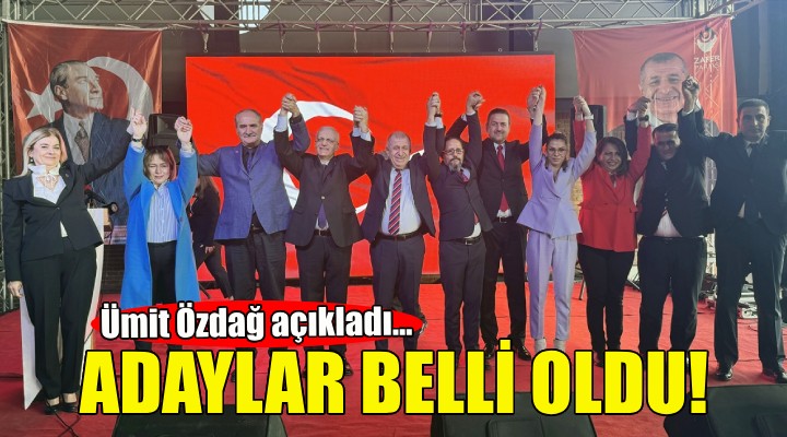 Zafer Partisi'nin İzmir adayları belli oldu!